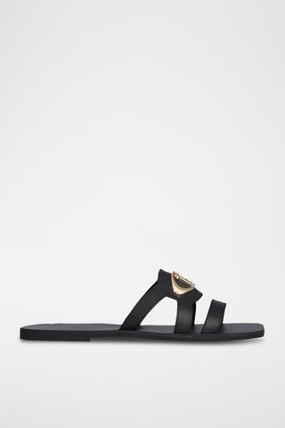 Mules en cuir - Noir