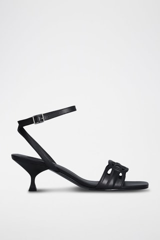 Sandales à talons en cuir Sidney - Noir