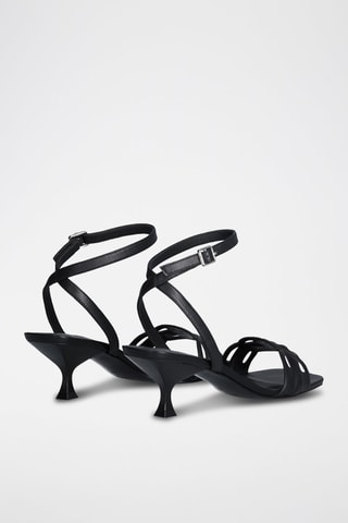 Sandales à talons en cuir Sidney - Noir