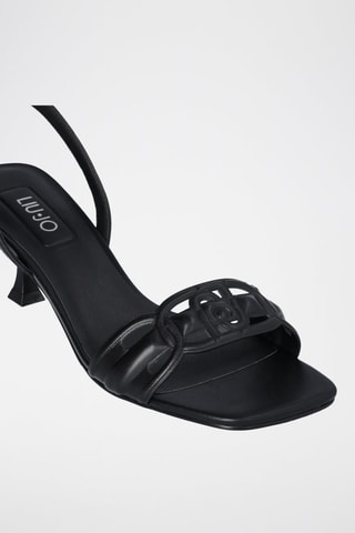 Sandales à talons en cuir Sidney - Noir