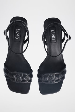 Sandales à talons en cuir Sidney - Noir