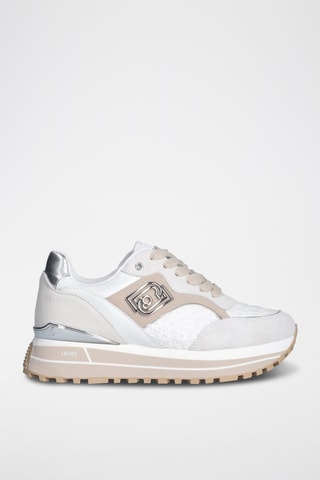 Baskets en nubuck Maxi Wonder - Blanc et marron