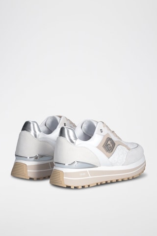 Baskets en nubuck Maxi Wonder - Blanc et marron