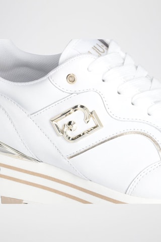 Baskets en cuir Maxi Wonder - Blanc, beige et doré