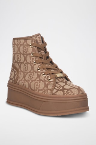 Bottines plateformes - Beige et marron