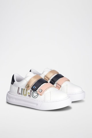 Baskets plateformes Kylie - Blanc et rose