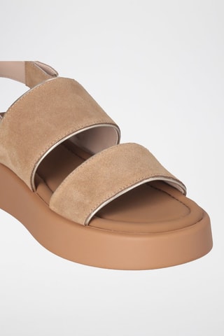 Sandales en nubuck Amber - Beige et argenté