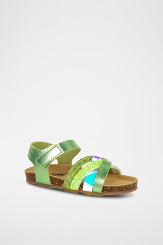 Sandales Rosso - Vert, rose, doré et gris
