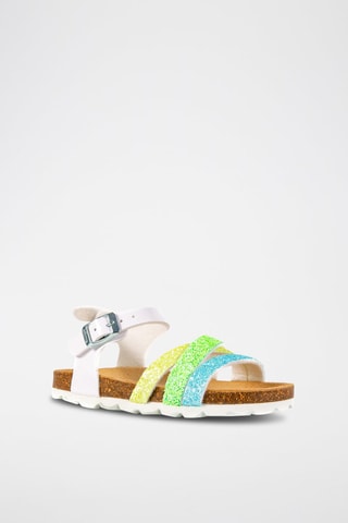 Sandales vernies Rosso - Blanc, bleu et vert