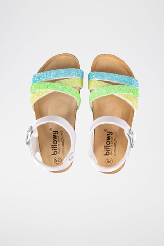 Sandales vernies Rosso - Blanc, bleu et vert