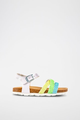 Sandales vernies Rosso - Blanc, bleu et vert