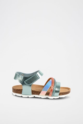 Sandales - Rouge, bleu, violet et argenté