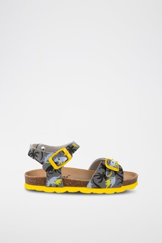 Sandales Rosso - Noir, jaune et gris