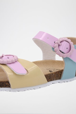 Sandales vernies Rosso - Bleu, jaune et rose