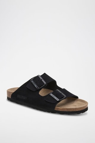 Mules en cuir - Noir
