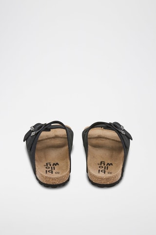 Mules en nubuck - Noir et marron