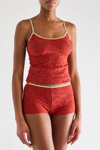 Shorty en dentelle Dylan - Brique