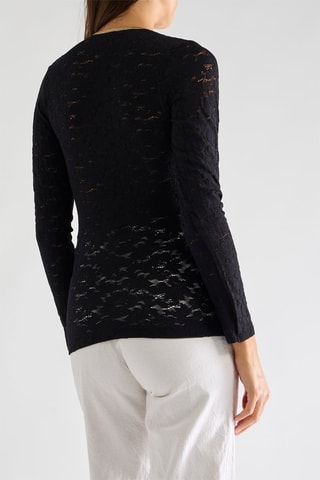 Top en dentelle Tanak - Noir