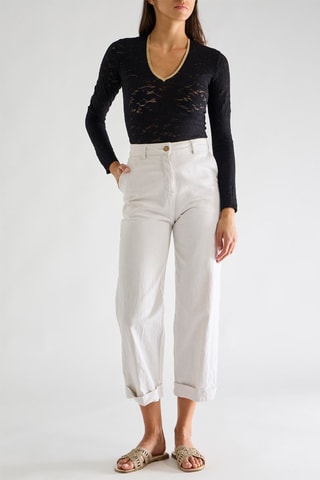 Top en dentelle Tanak - Noir