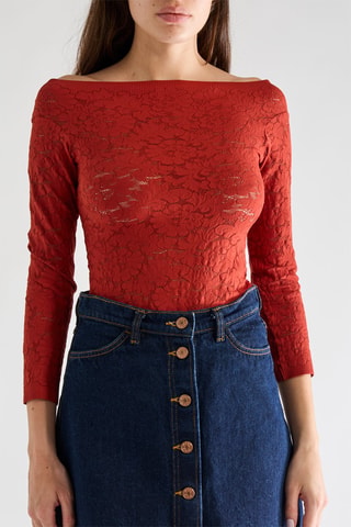 Top en dentelle Tasha - Brique