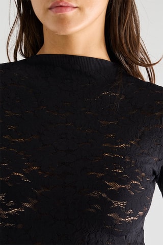 Top en dentelle Gips - Noir
