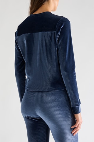 Top portefeuile en velours Clenie - Bleu
