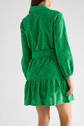 Robe chemise en broderie anglaise Roane - Vert