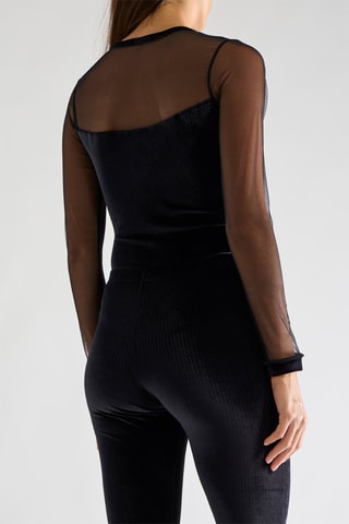 Body en velours Blues - Noir