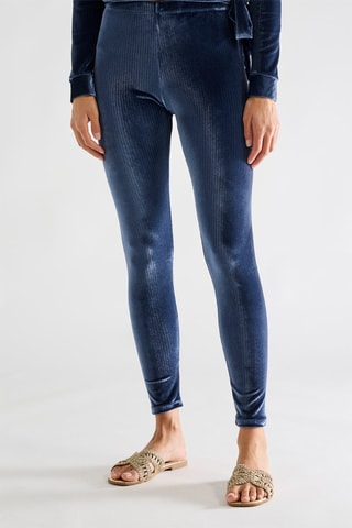 Legging en velours Tricy - Bleu