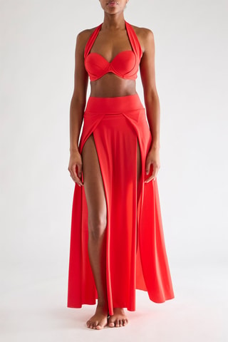 Strandrok Hoge Taille Jax - Rood
