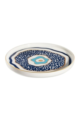 6 assiettes à dessert en porcelaine - 21 cm