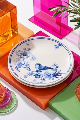 6 piatti piani in ceramica - 25,5 cm