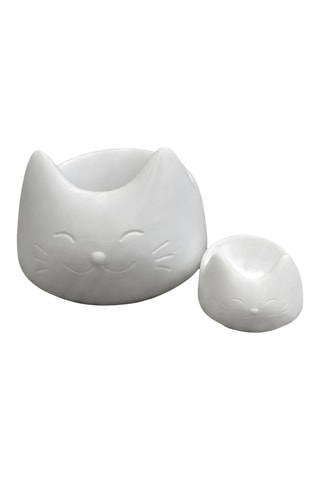 2 vide-poches - 5 x 6 x 3,5 / 11 x 13 x 8 cm - Blanc