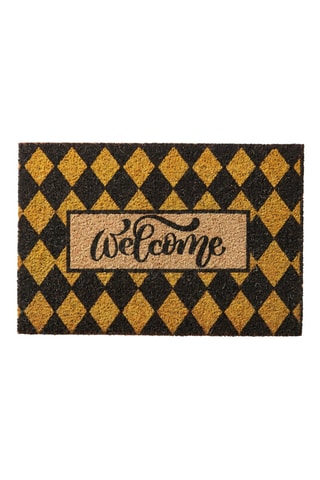 Tapis en fibres de coco - Naturel et noir - 40 x 60 cm