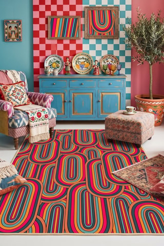 Tapis - Rouge et vert