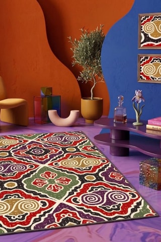 Tapis - Rouge et vert