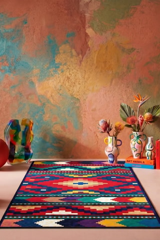 Tapis - Rouge et jaune