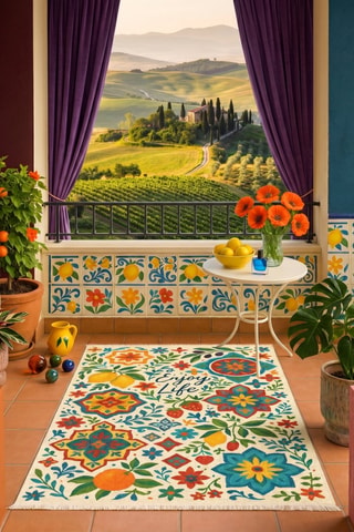 Tapis - Beige et jaune