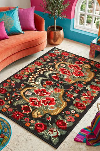 Tapis - Noir et rouge