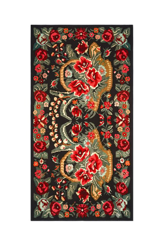 Tapis - Noir et rouge