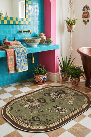 Tapis de bain - Vert - 60 x 90 cm