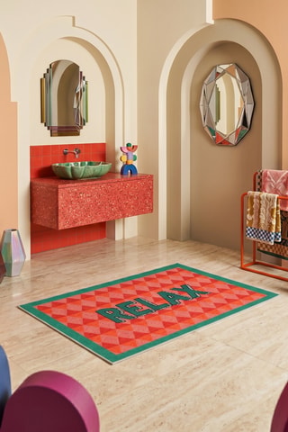 Tapis de bain - Rouge - 60 x 90 cm
