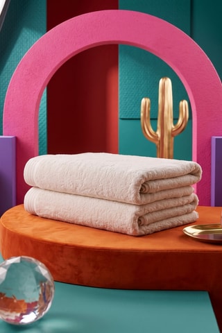 2 draps de douche - Ecru - 70 x 140 cm