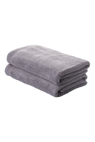 2 draps de douche - Gris - 70 x 140 cm