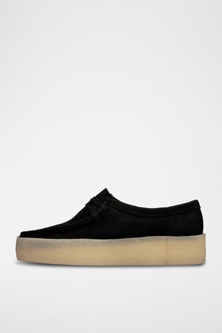 Mocassins plateformes en nubuck Wallabee - Noir