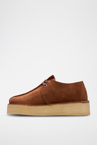 Derbys plateformes en nubuck Trek - Marron