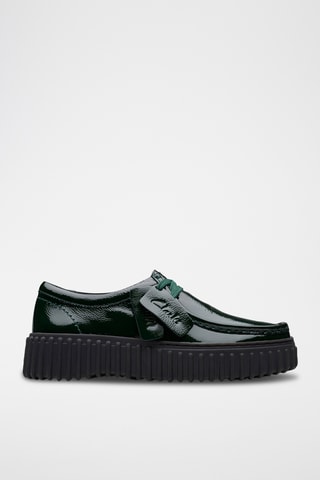 Derbys en cuir verni Torhill - Vert foncé