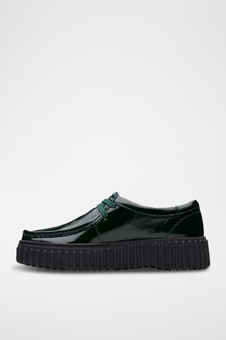 Derbys en cuir verni Torhill - Vert foncé