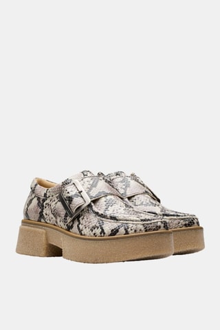 Derbys plateformes en cuir Linoso Monk - Gris