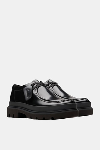 Derbys plateformes en cuir Badell Seam -  Noir